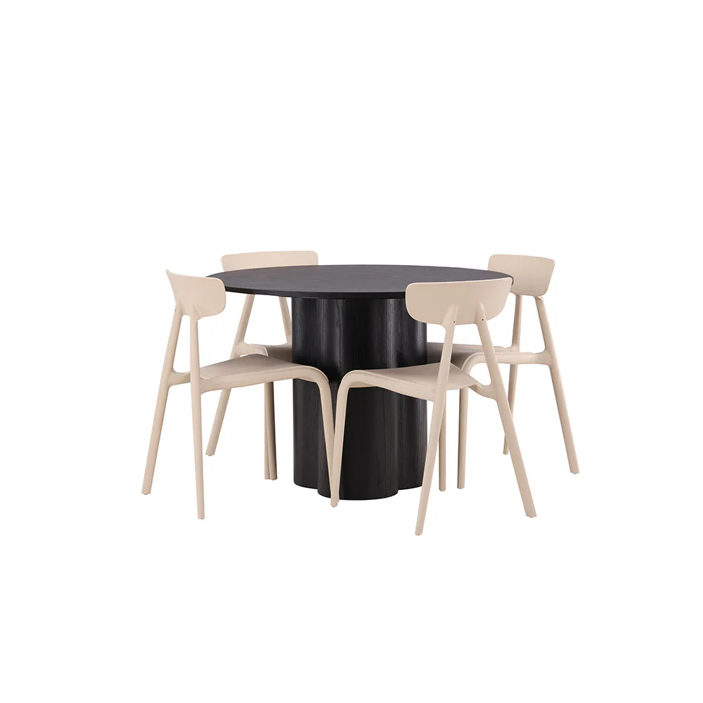 Svart/Beige