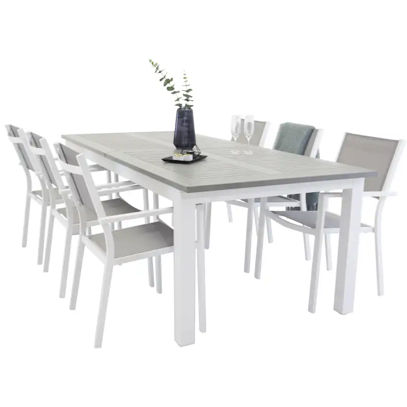 Matgrupp Venture Home Aleyna 224/324 med 6 Copacabana Karmstolar