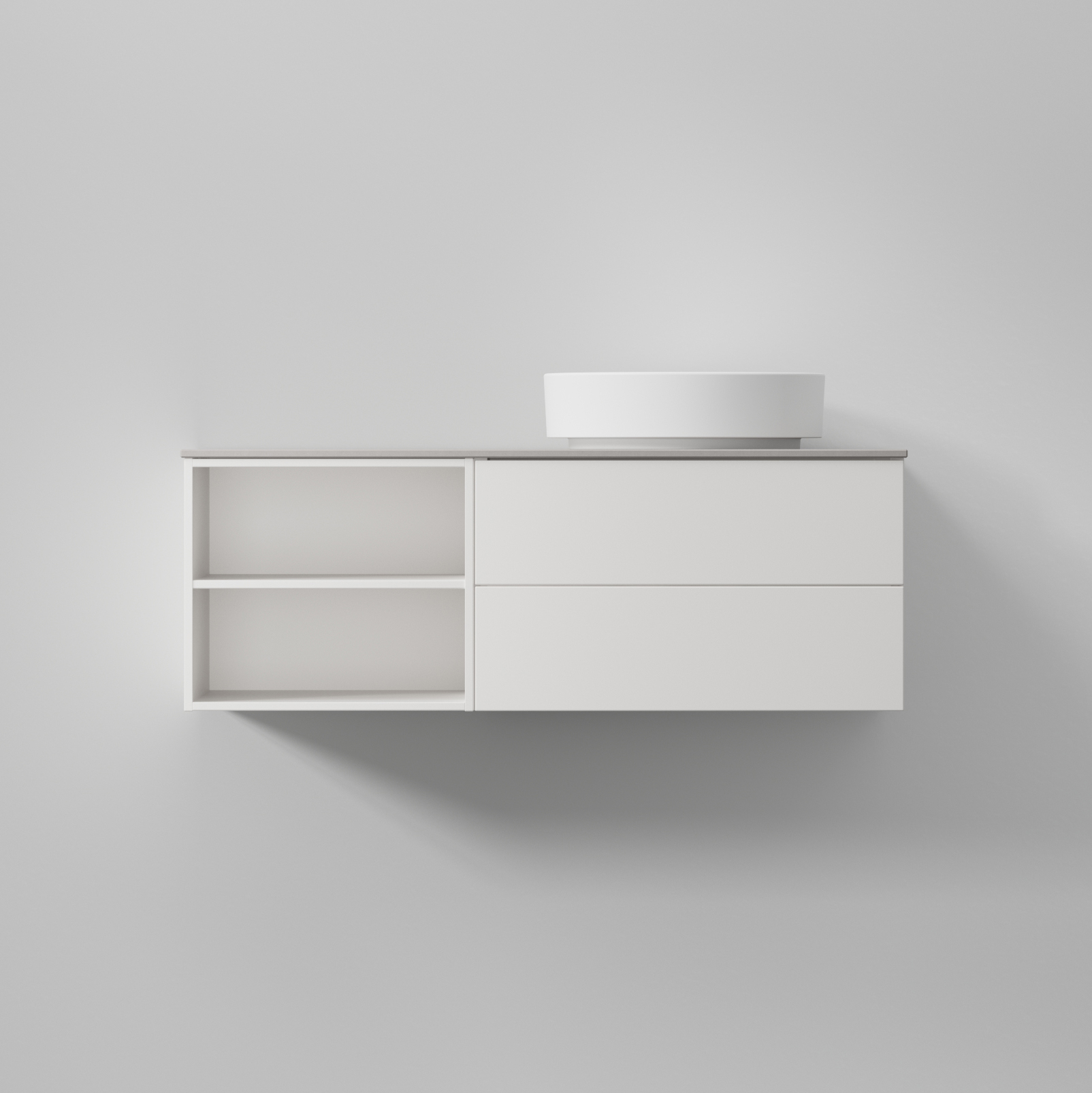 AIR Solid 100 C,White,2 lådor (H), Öppen förvaring (V),996 2 lådor (H), Öppen förvaring (V)