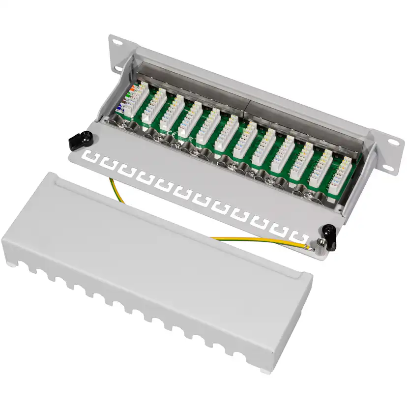 Serverskåp Tillbehör LogiLink Patchpanel Cat6 12-portar för 10" Rack U1