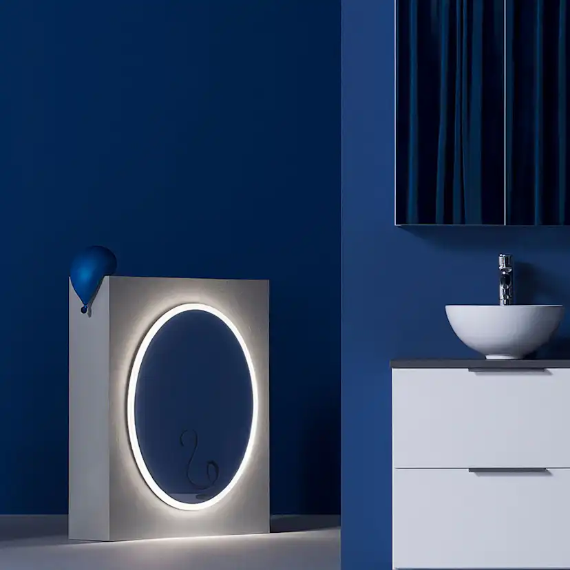 Spegel Hafa Store Rund LED
