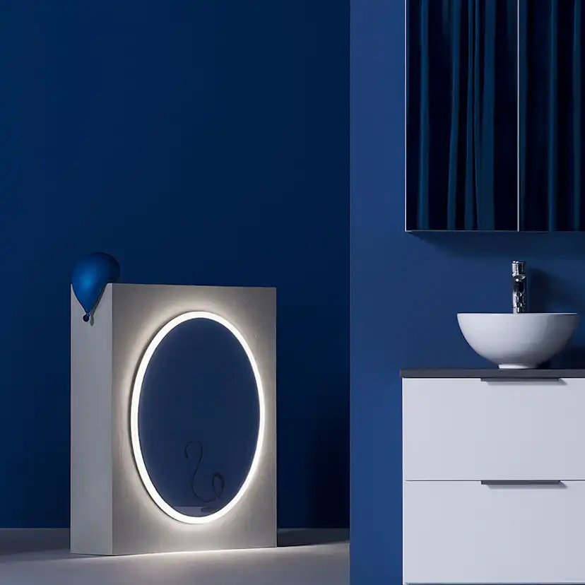 Spegel Hafa Store Rund LED 700