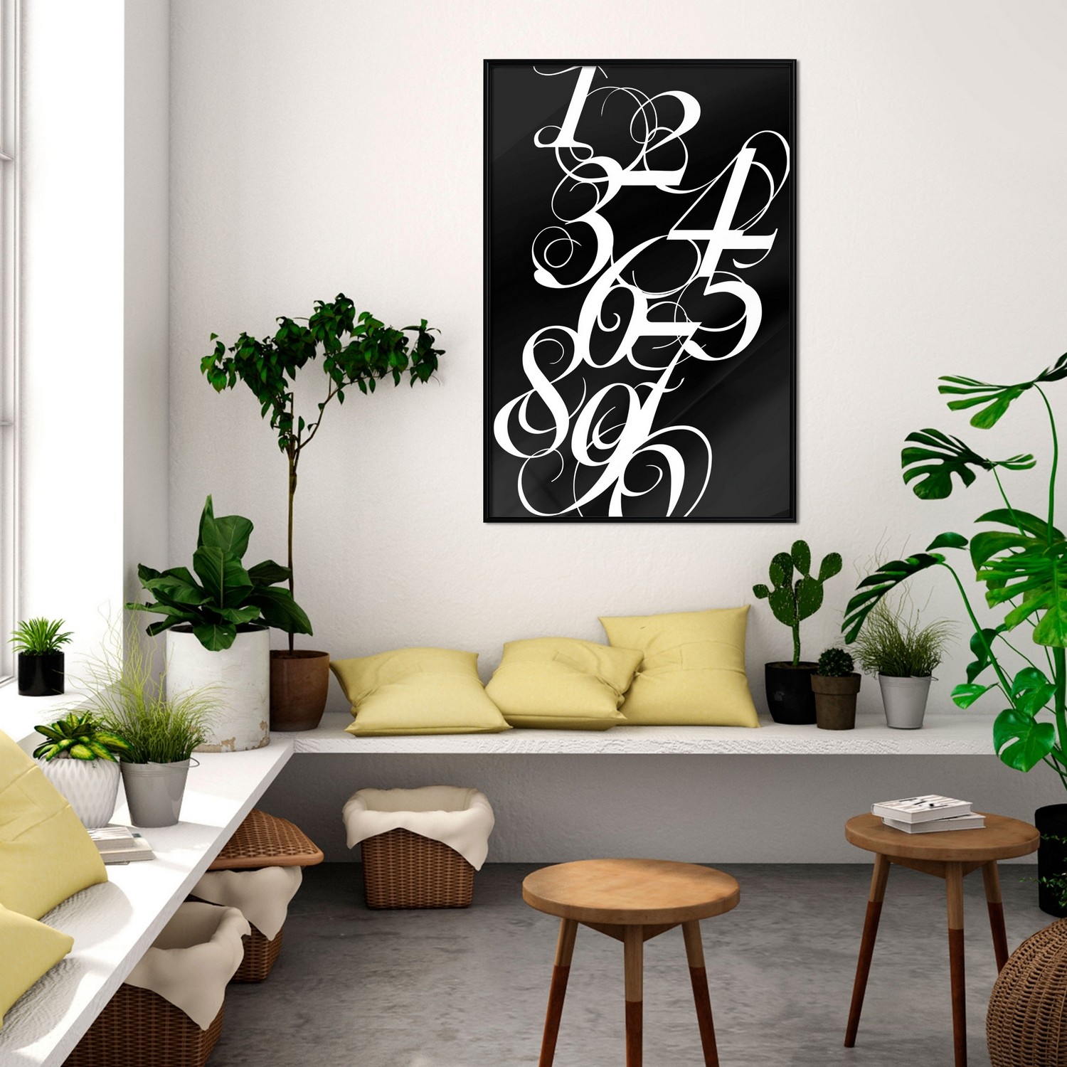Poster Artgeist Affisch Calligraphy of Numbers