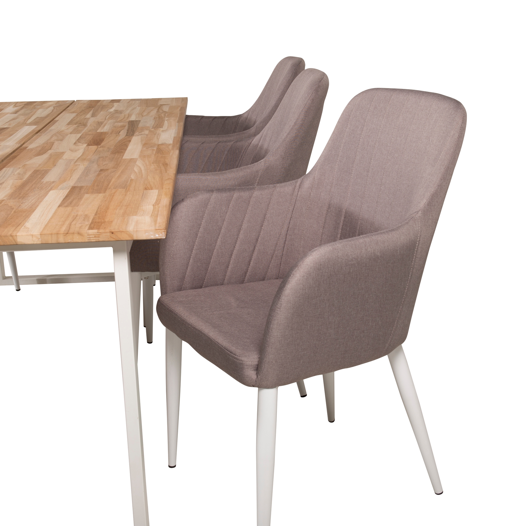 Cirebon Dining table 200*90cm - wood / White+Comfort Karmsto Natur/Vit