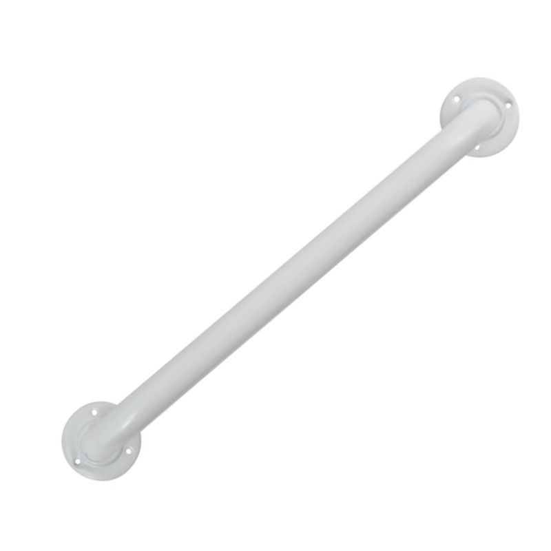 Stödhandtag stål/vit Ø 25 mm 30 cm Vit, 30 cm