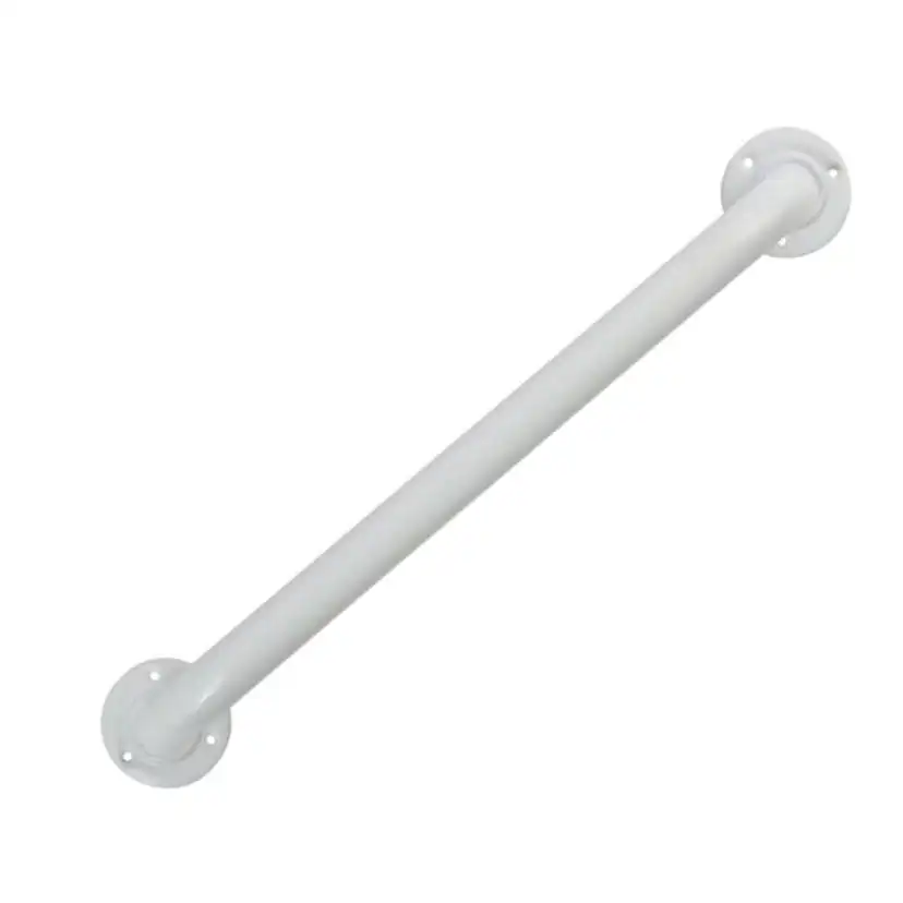 Stödhandtag stål/vit Ø 25 mm 30 cm Vit, 30 cm