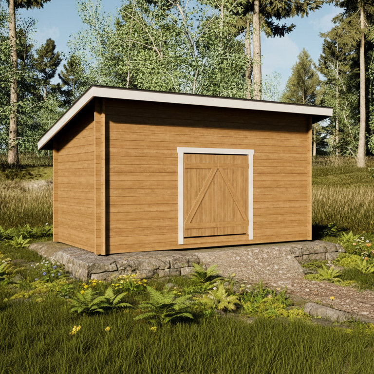Timmerförråd LP Garden P-M (10m²) Pulpettak