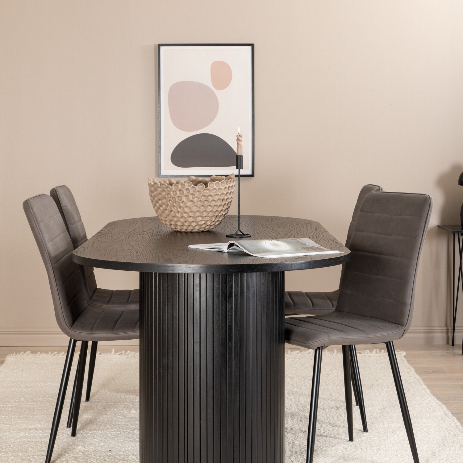 Matgrupp Venture Home Bianca med 4 Walerina Stolar