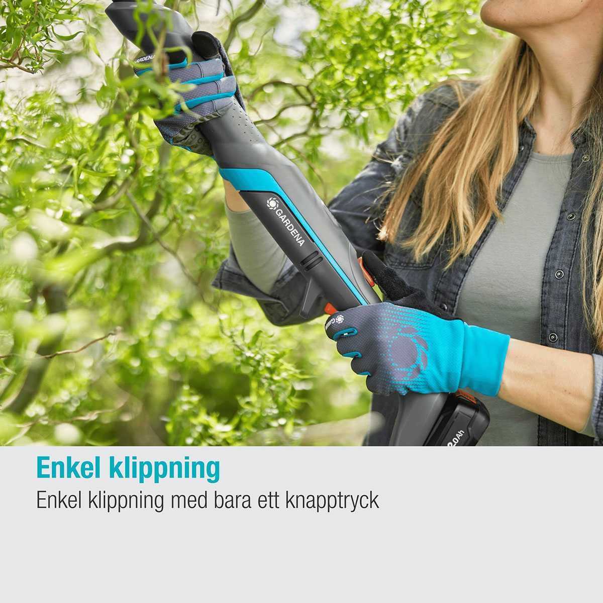 Grensax Gardena EasyCut P4A Komplett med Batteri och Laddare