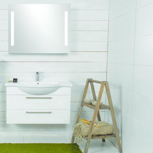 Möbelpaket Noro Newport 600 Spegel Effect Vit Matt