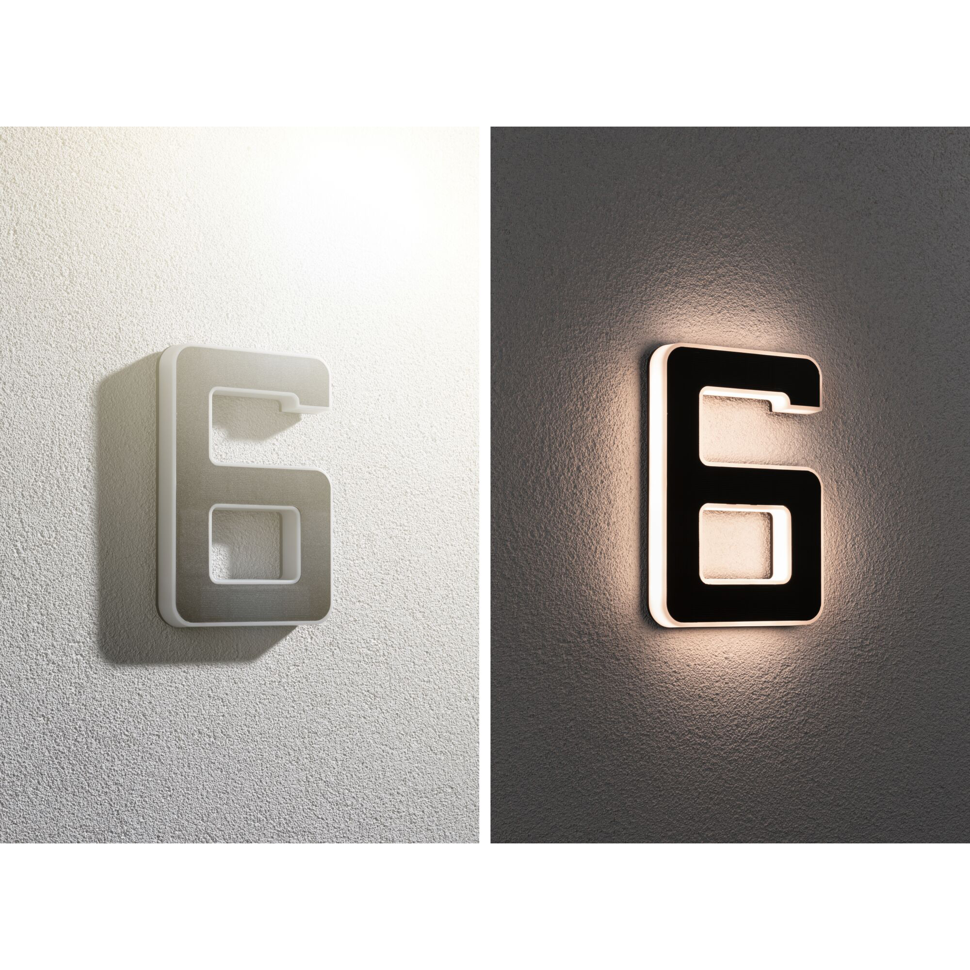 Fasadbelysning Solcell LED Paulmann Husnummer 0-9 med belysning inkl. utbytbart batteri IP44
