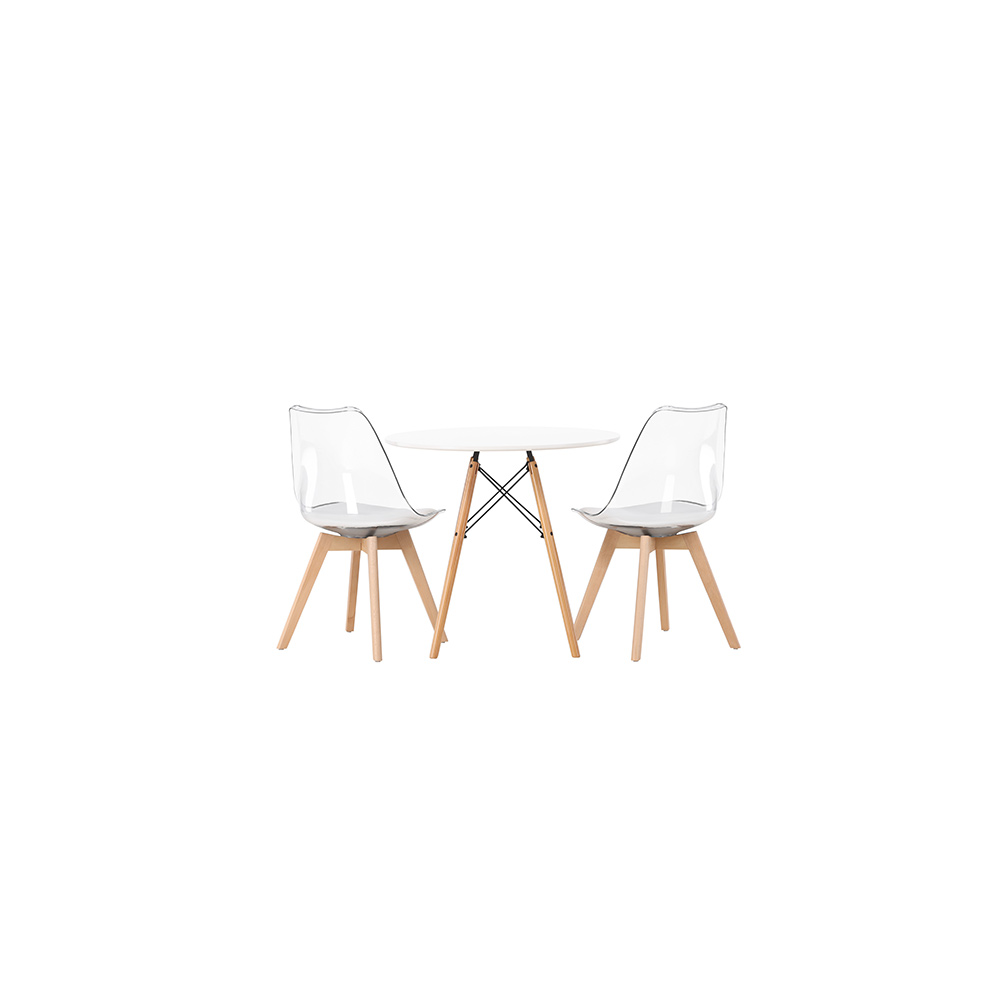 Matgrupp Venture Home Danburi Ø60 cm med 2 st Edvin stolar