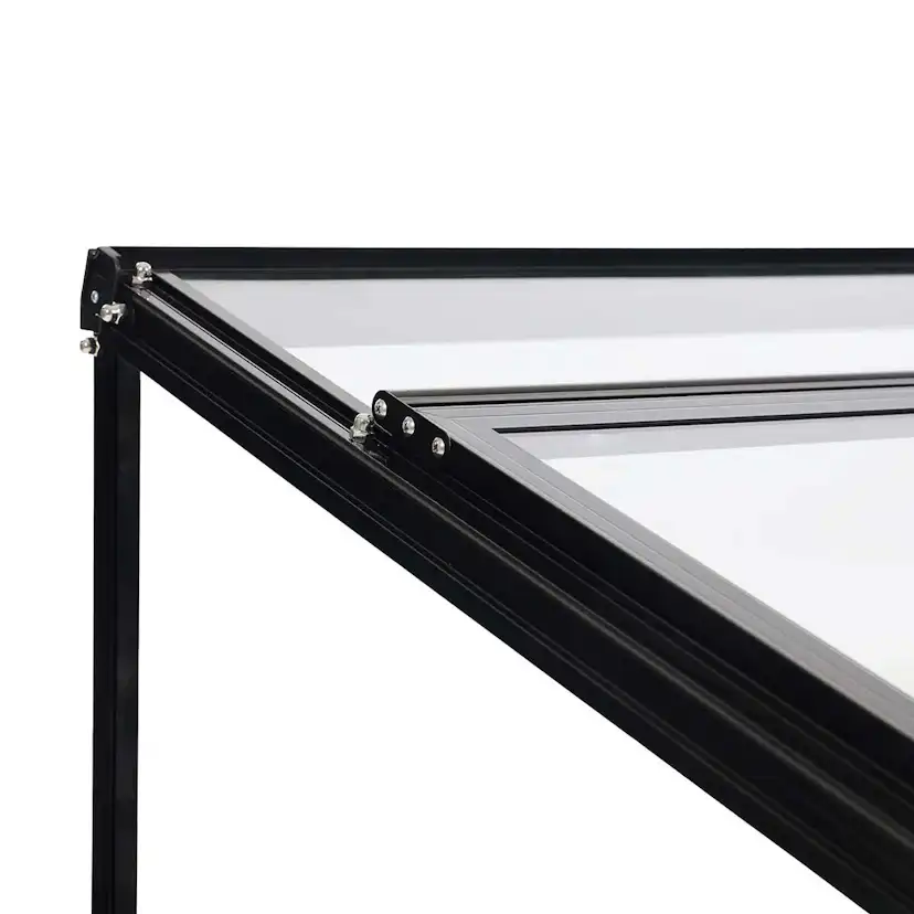 Växthus Metalcraft 1,02 kvm Svart Rektangulärt