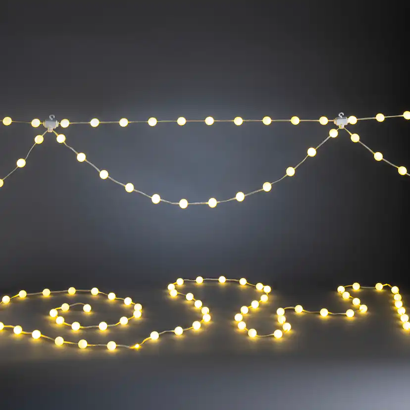 Ljusslinga Gnosjö Konstsmide Ljusgardin Enkelrosett LED Utomhus 4,8m