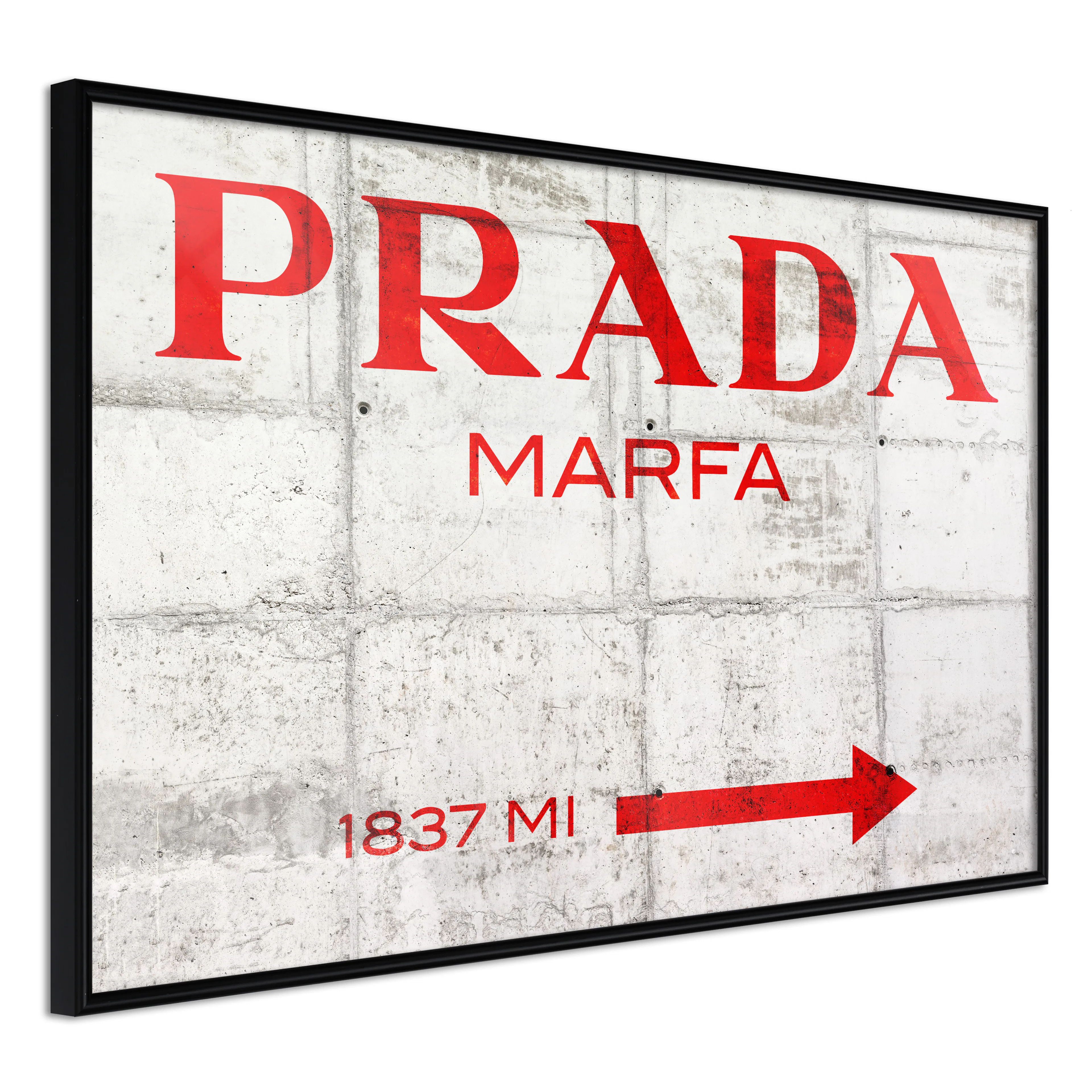 Affisch - Prada Concrete [Poster] 30x20 Svart ram, 30x20 cm