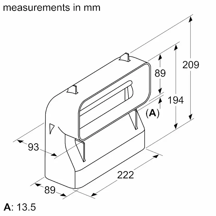 Installationsset Bosch B1ZZ9VEDU0 för Kanalventilation