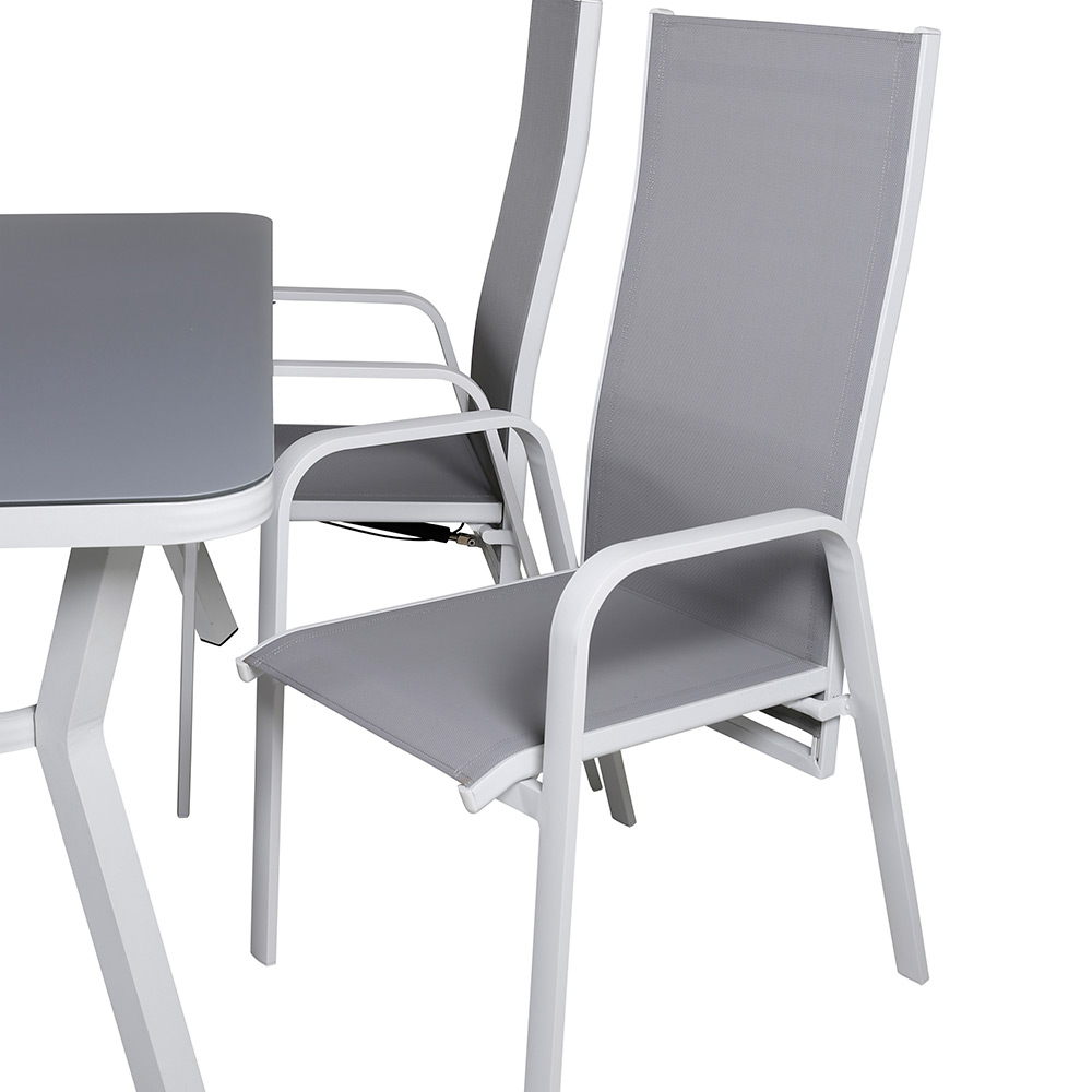 Matgrupp Venture Home Vyn Vit med 4 Curz Matstolar