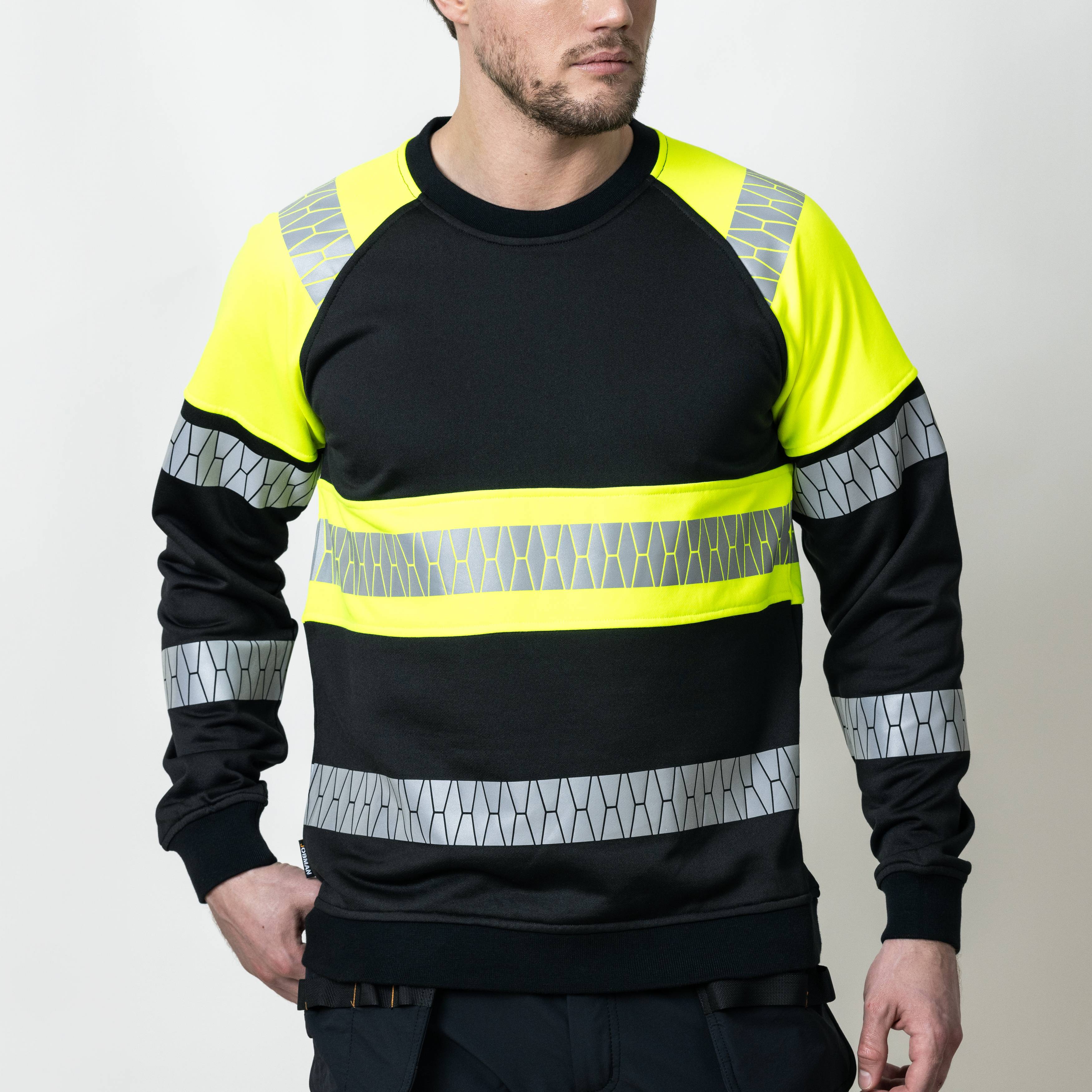 Sweatshirt Varsel Svart/Gul V M M