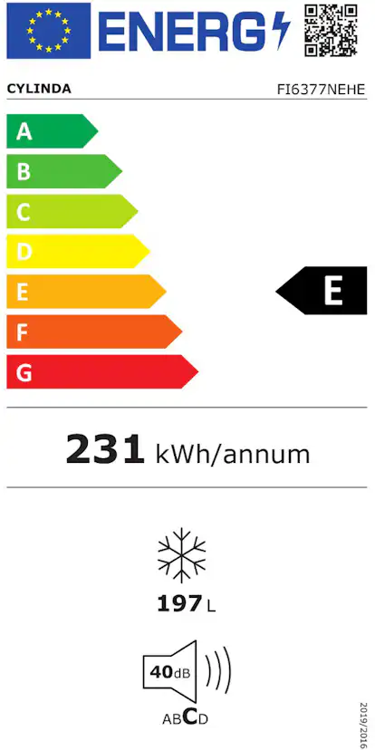 Kyl- och Fryspaket Cylinda KI6377NEHE + FI6377NEHE