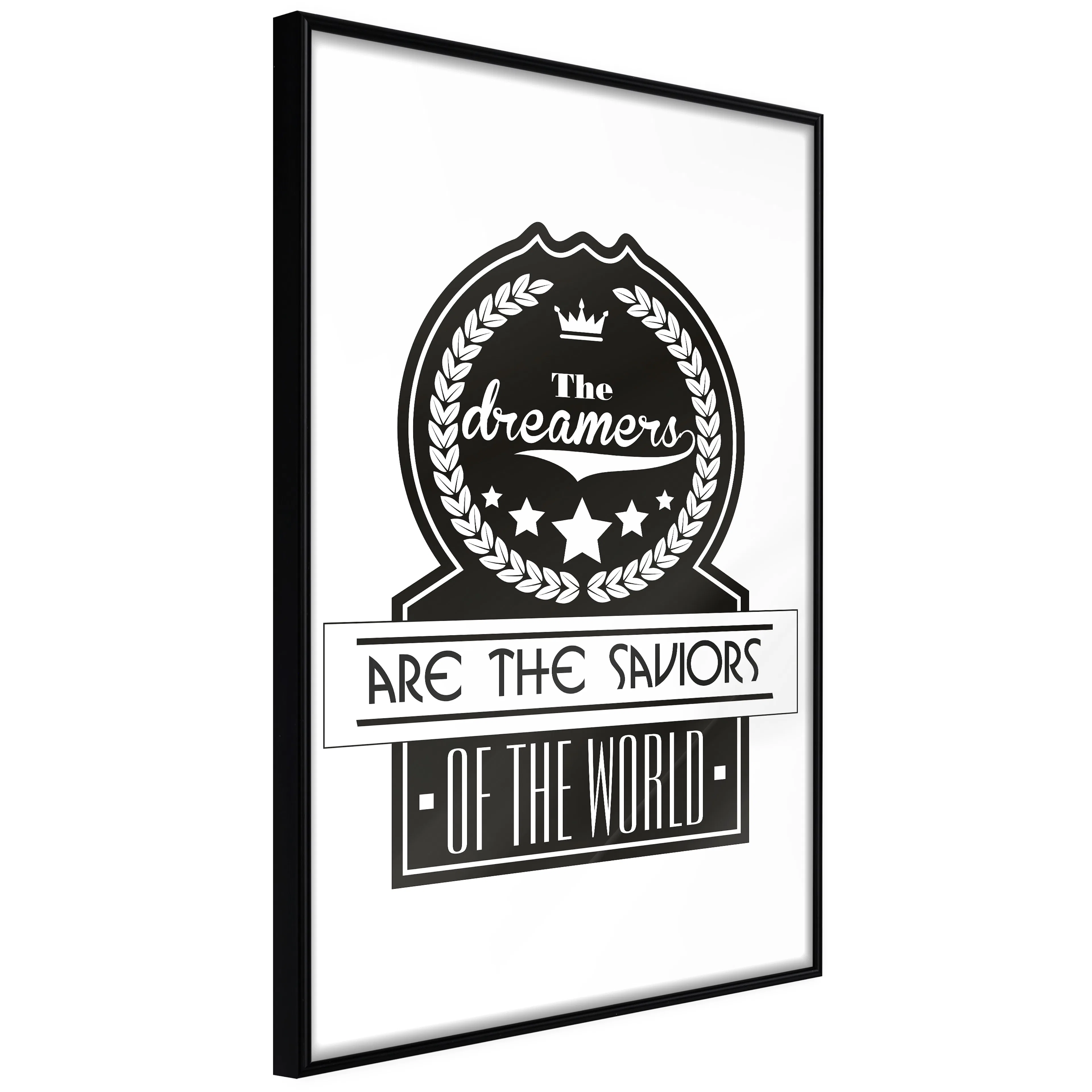 Affisch - The Dreamers Are the Saviors of the World [Poster] Svart ram, 20x30 cm