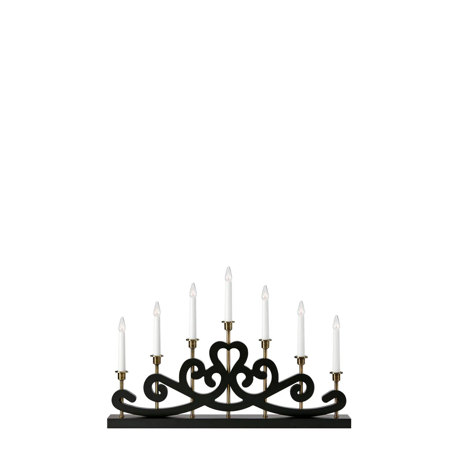 NIGHTFALL Ljusstake 7L Svart/Antik Svart
