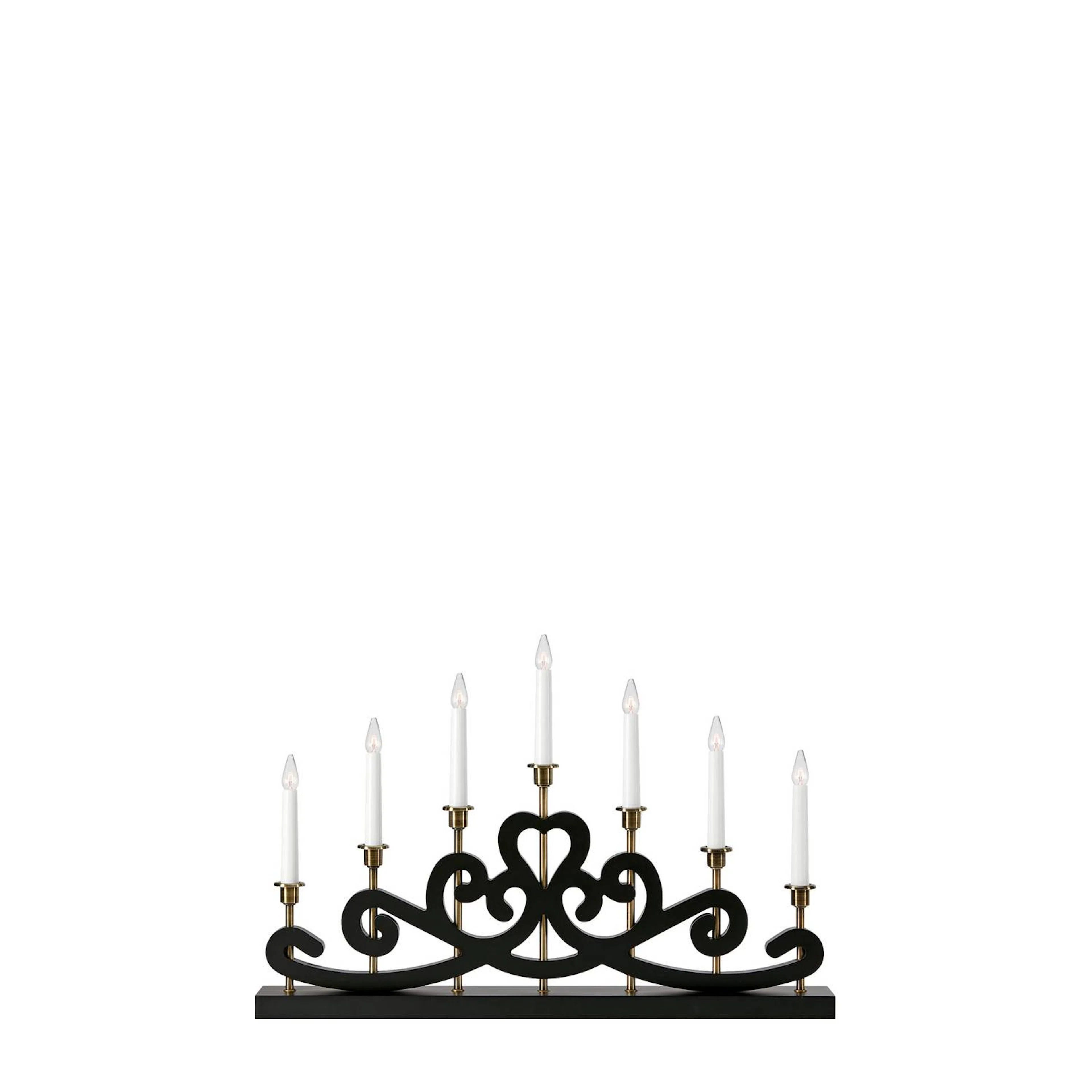NIGHTFALL Ljusstake 7L Svart/Antik Svart