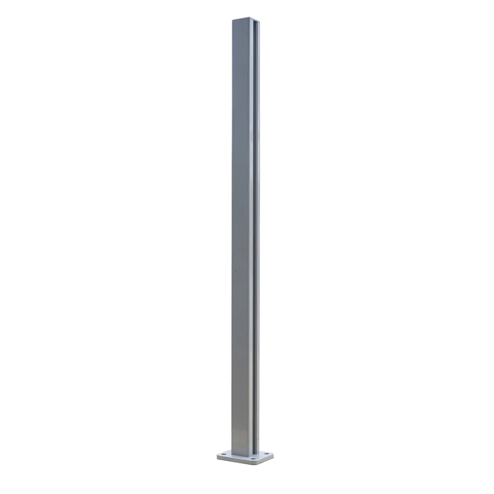 Mellanstolpe Novoroom Aluminium med Fot