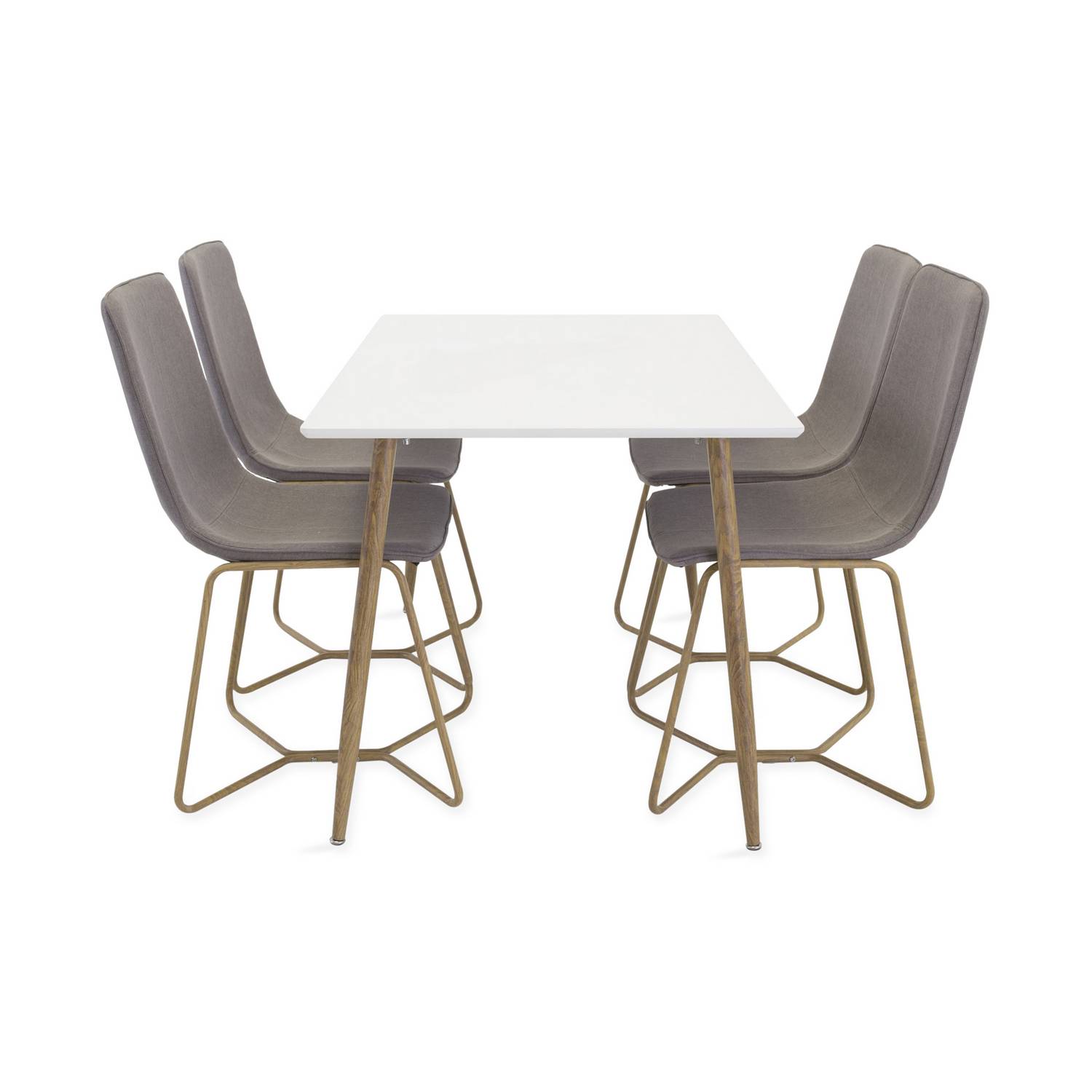 Matgrupp Basic Home Pontus Rektangulärt Matbord 120 cm med 4 Thella Matstol