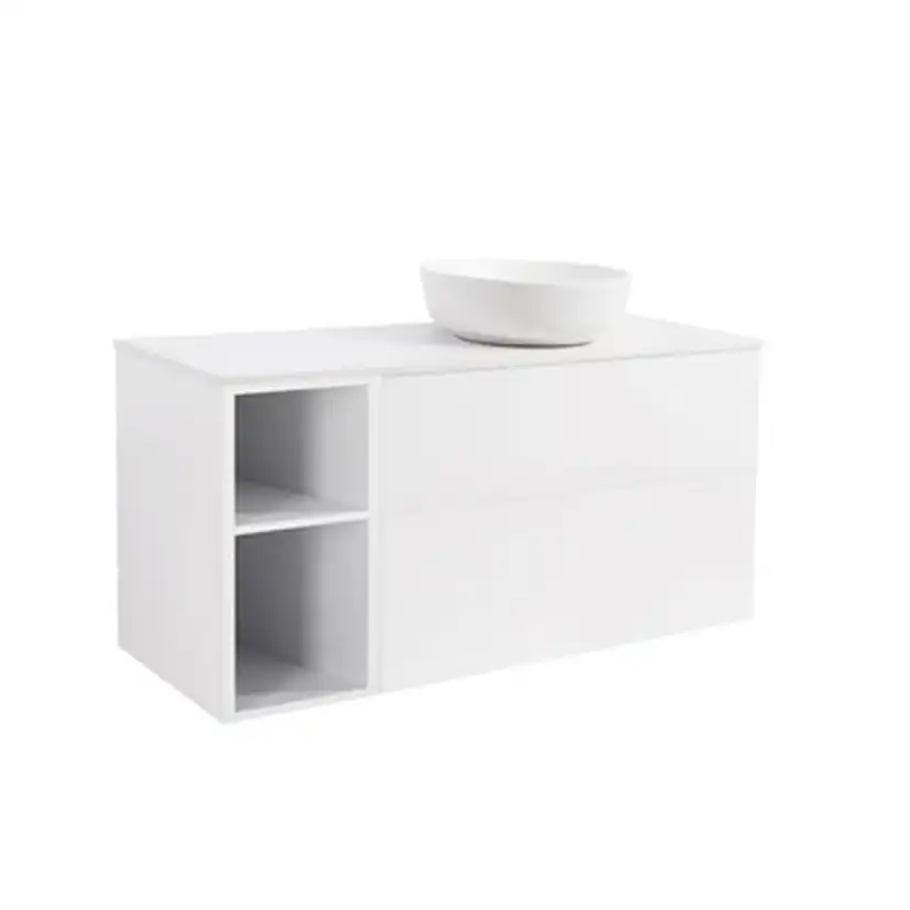 A IS90+30Ö VIT BS VIT+TS RUVIT Färg: Vit, Färg Tvättställ: Vit, Färg Bänkskiva: Vit, Rund Form, Storlek: 740x1210 mm