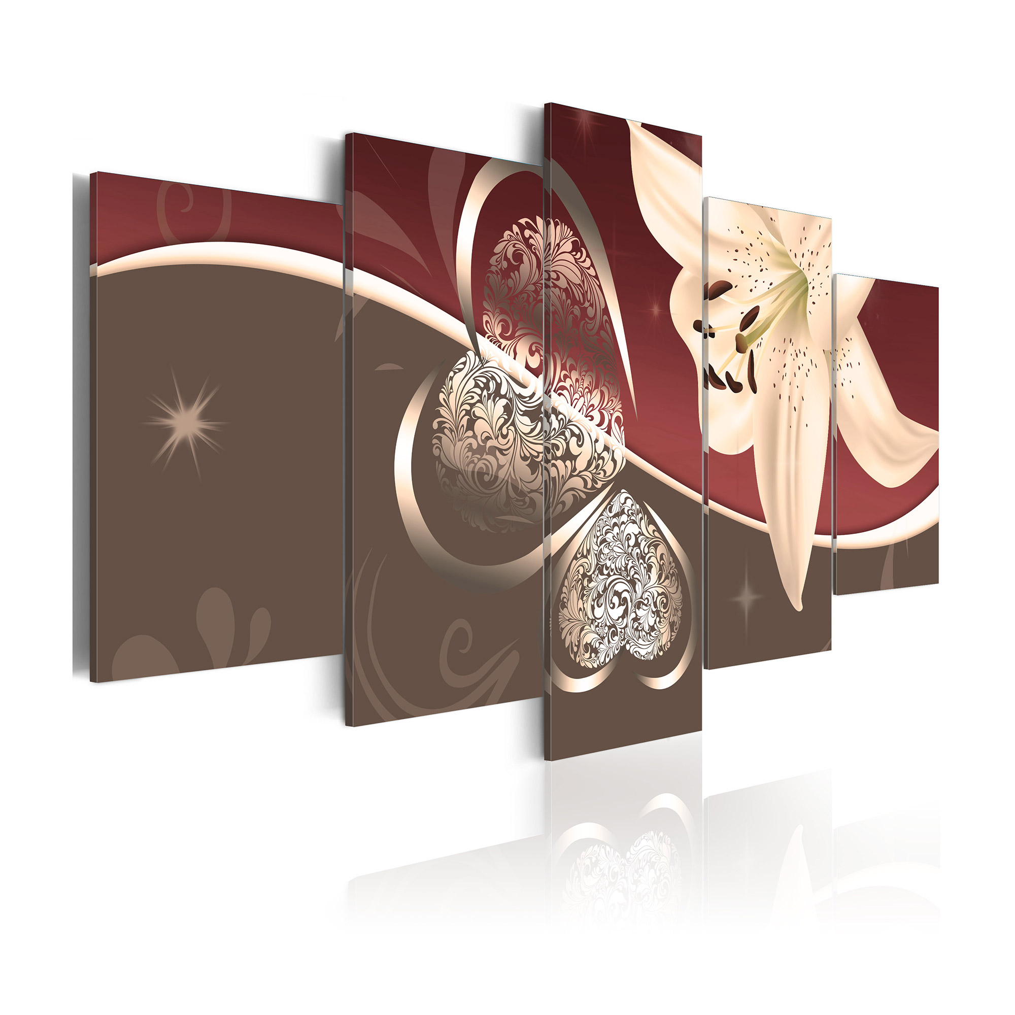 Tavla Arkiio Abstraction With Lily 5 delar