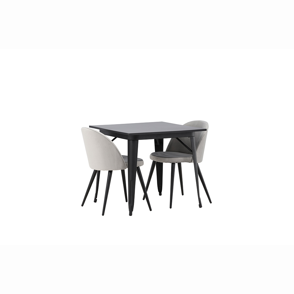 Matgrupp Venture Home Tempe med 2 Velvet Stolar