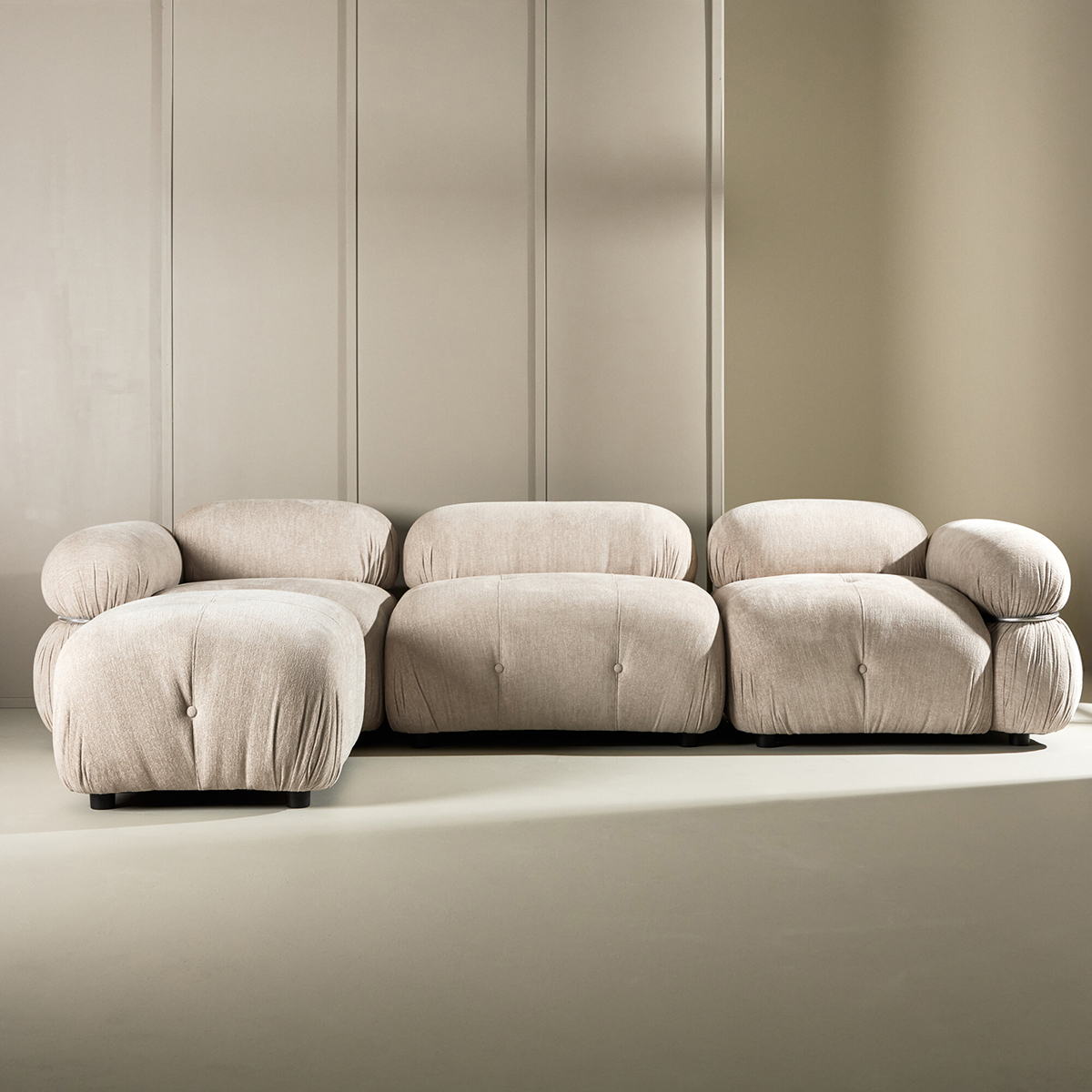 3-sitssoffa Venture Home Mika 4 st Moduler Beige Divan