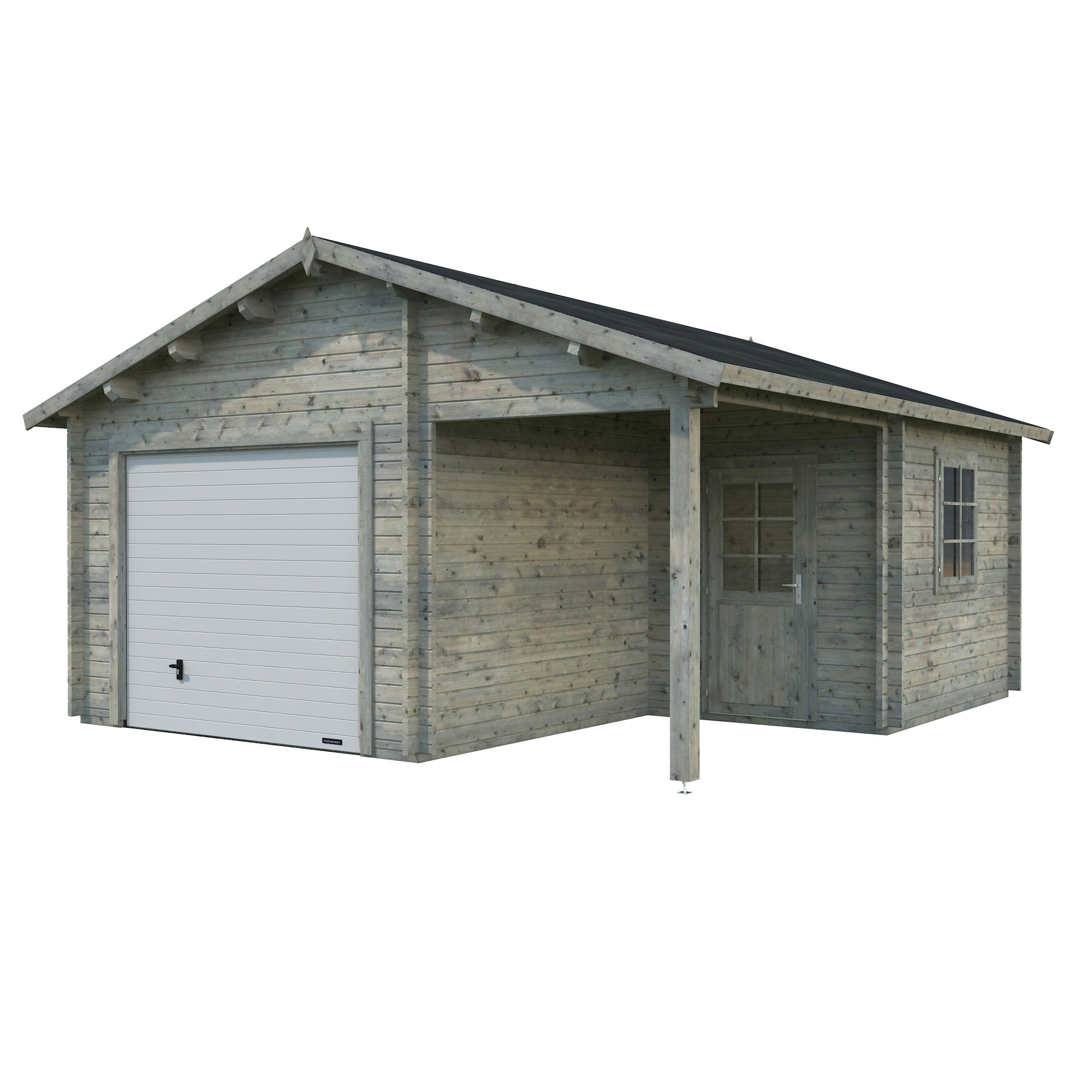 Roger 21,9+5,2 m2 with sectional door Grå dippad