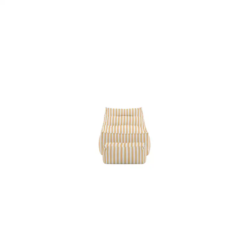 Redang Relaxbag + Redang Ottoman White/ Yellow Striped Gul