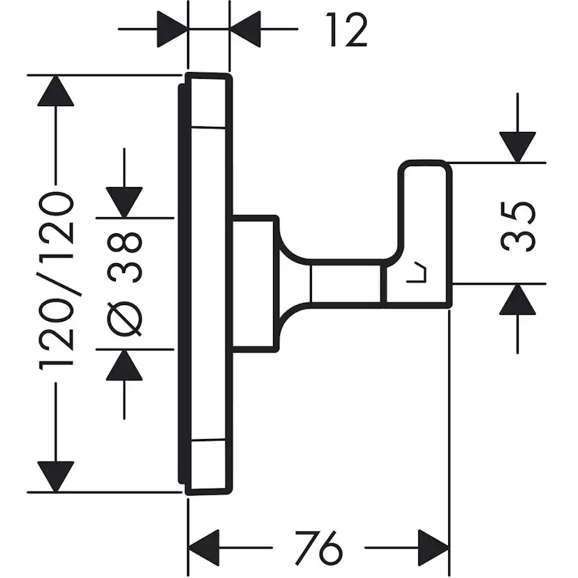 Avstängningsventil Axor Citterio E 3-funktioner