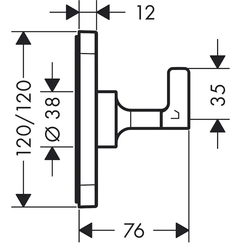 Avstängningsventil Axor Citterio E 3-funktioner