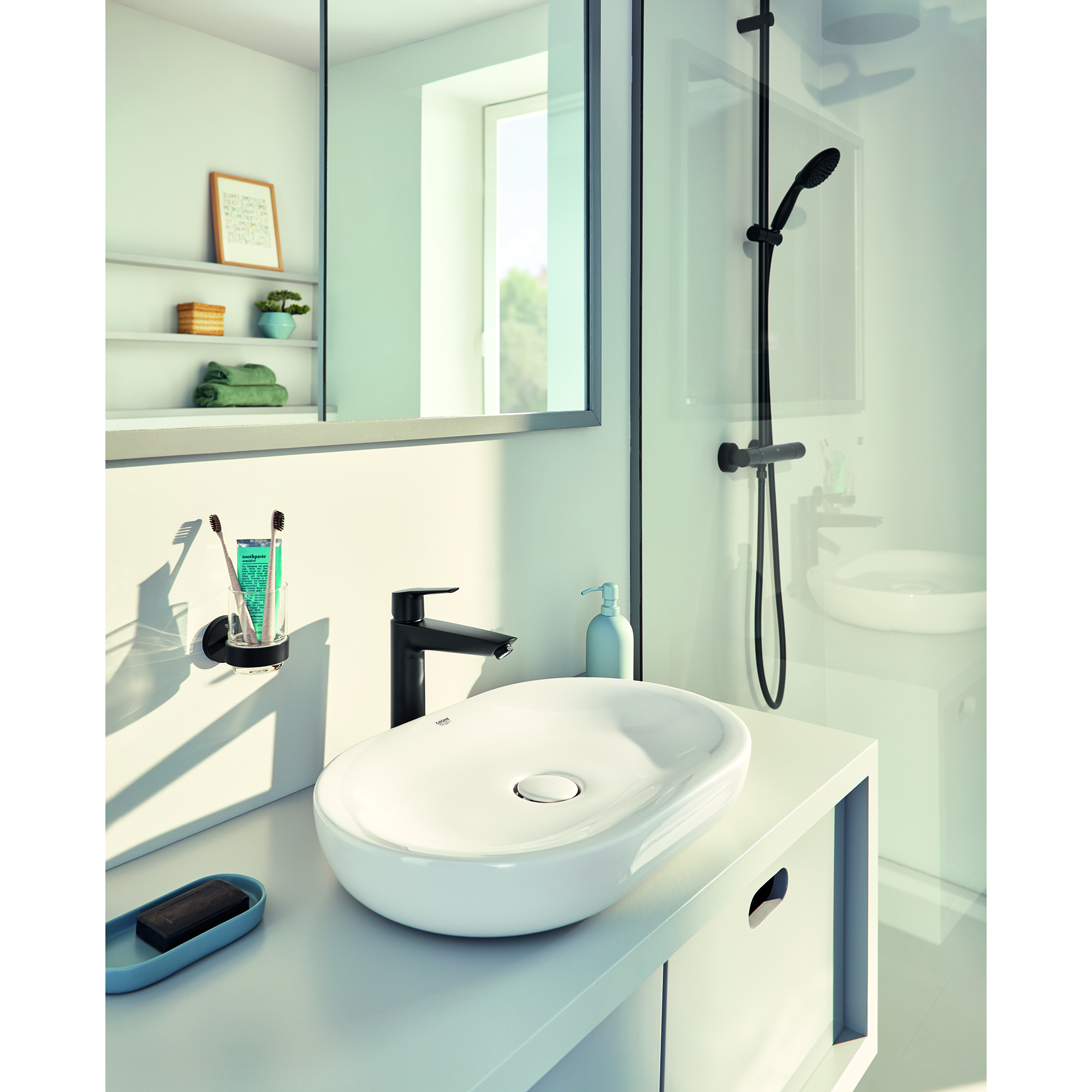 Start Tv.blandare XL Push-Open KS 5,7l Mattsvart
