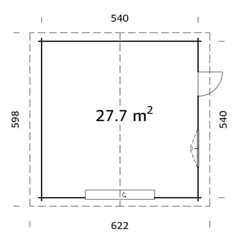 Garage Palmako Roger med Garageport 29,2 m2