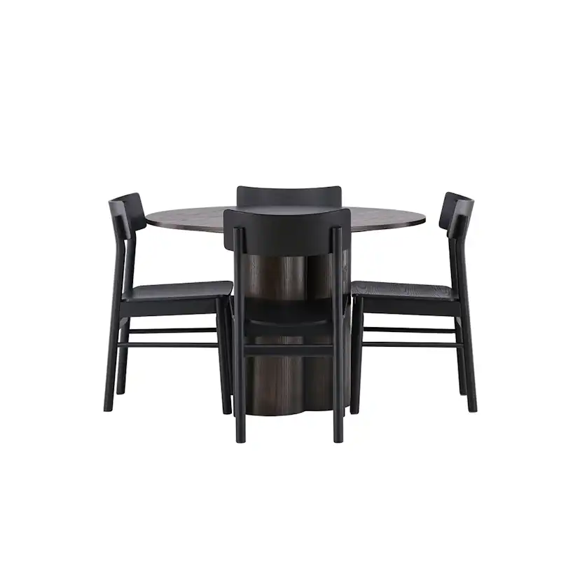 Matgrupp Venture Home Olivia Ø110 cm med 4st Montros Matstolar