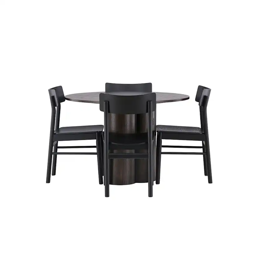 Matgrupp Venture Home Olivia Ø110 cm med 4st Montros Matstolar