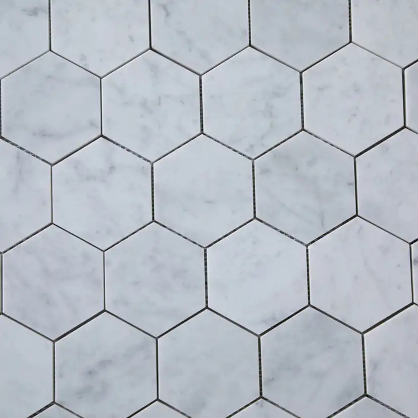 Natursten ArtStone Bianco Carrara C Hexagon Polerad 5x5 cm