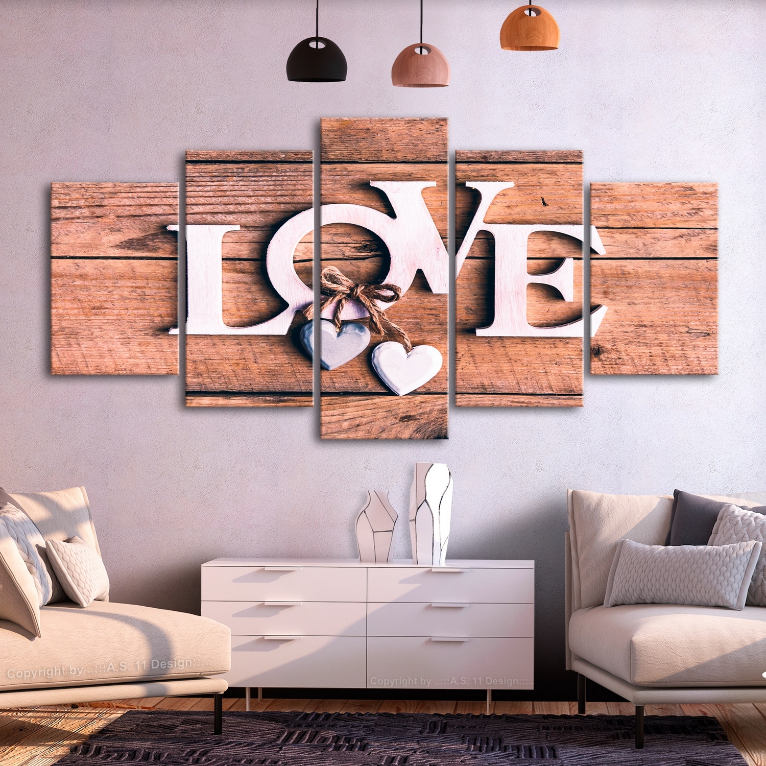 Tavla Arkiio Wooden Letters 5 delar Bred