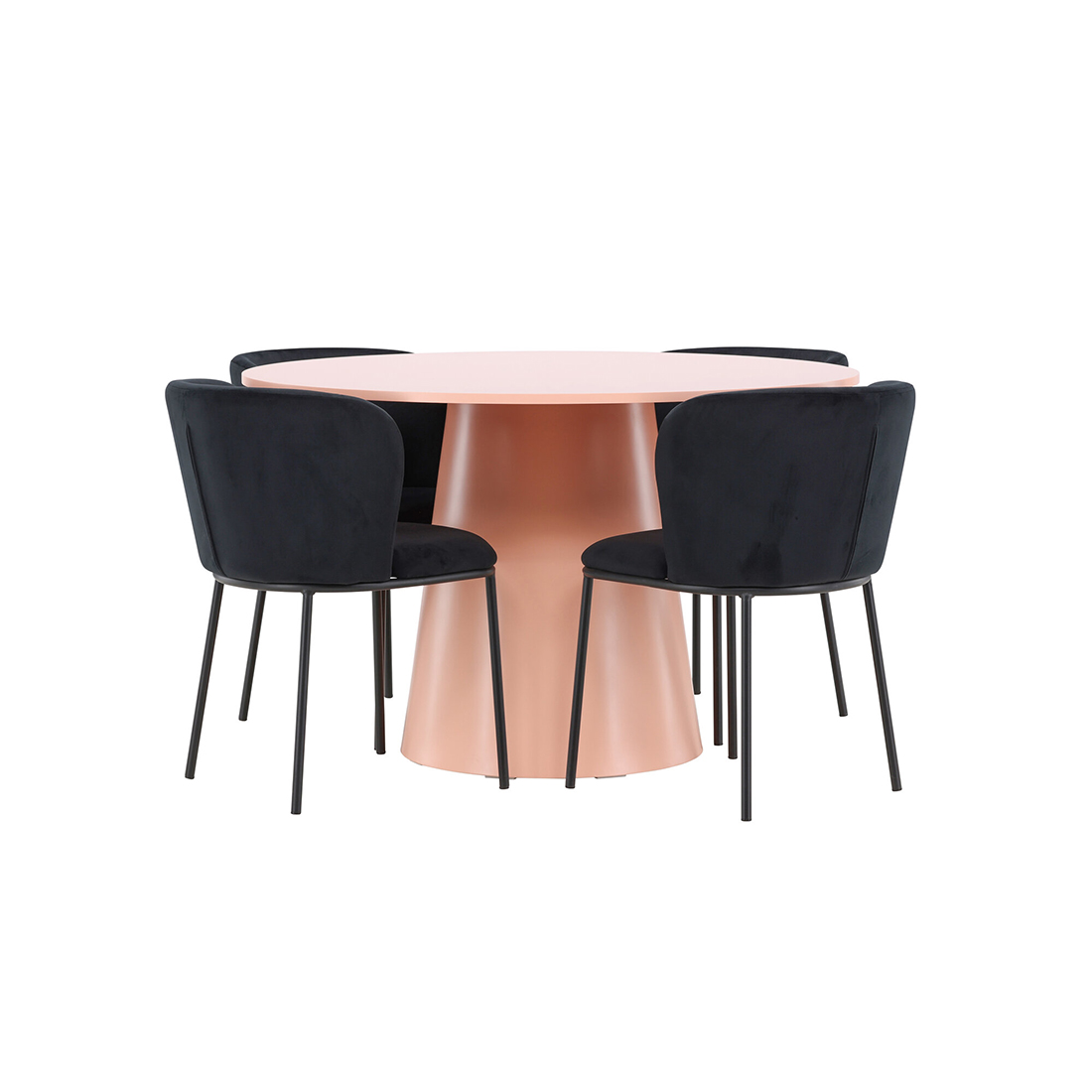 Matgrupp Venture Home Lanzo Ø120 cm med 4st Edina Matstolar