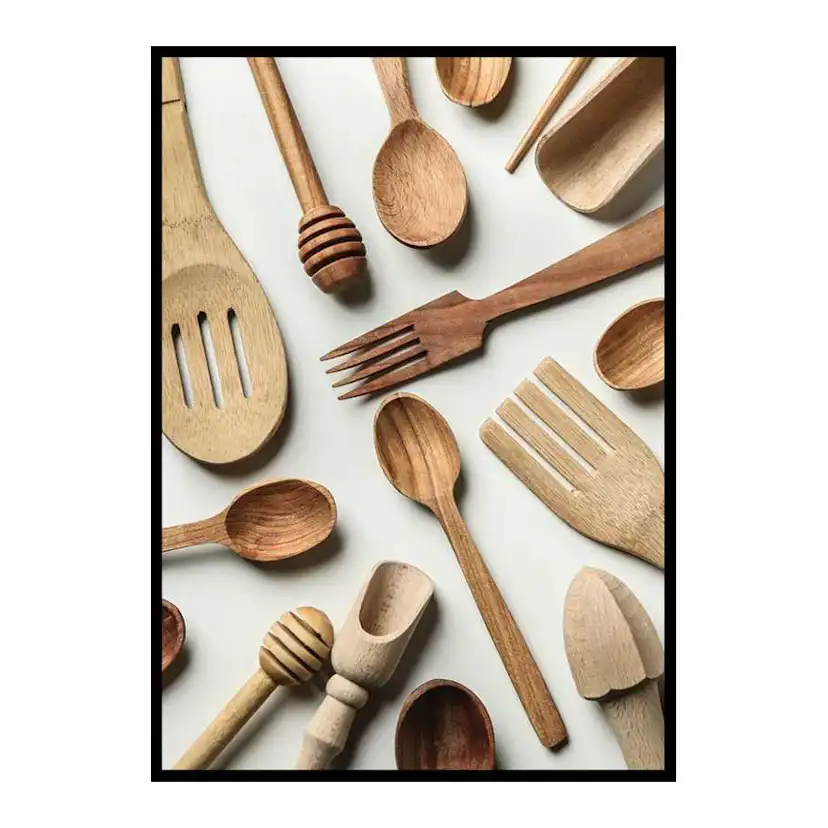 Wooden Kitchen Tools 70x100 cm
