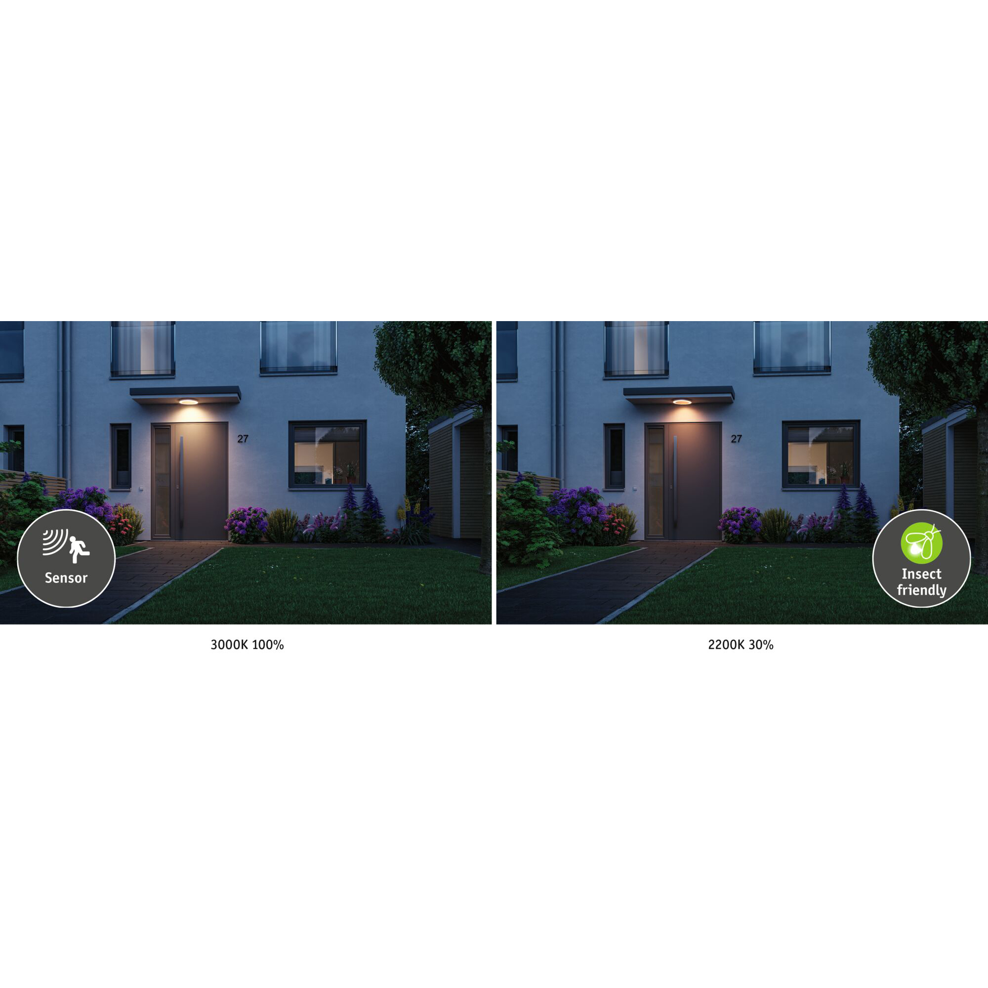 Taklampa LED Paulmann Smart Home Zigbee 3.0 Circula med Skymningsstyrd rörelsedetektor IP44 230V Färg: Vit