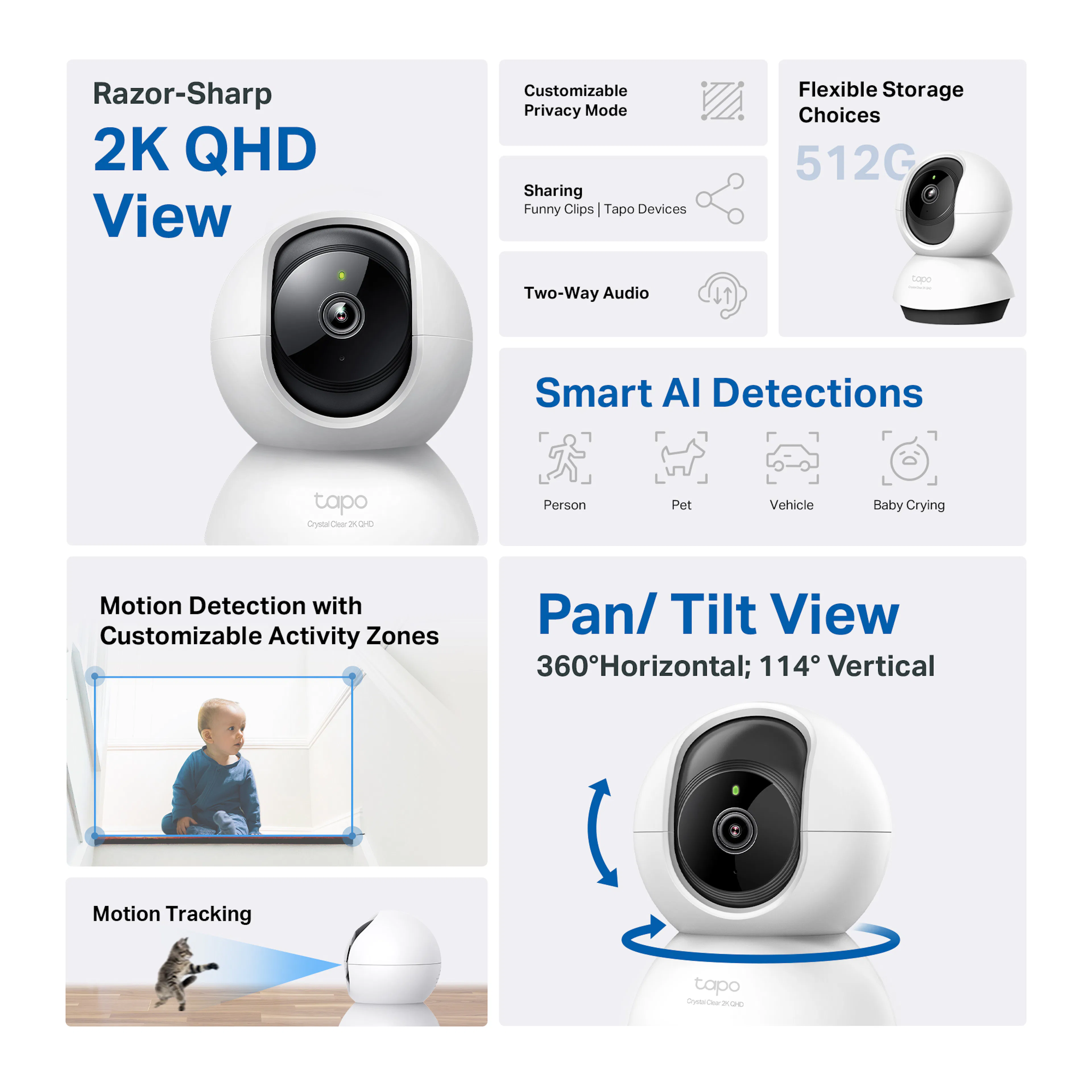 Övervakningskamera Tapo C220 Pan/Tilt AI Home