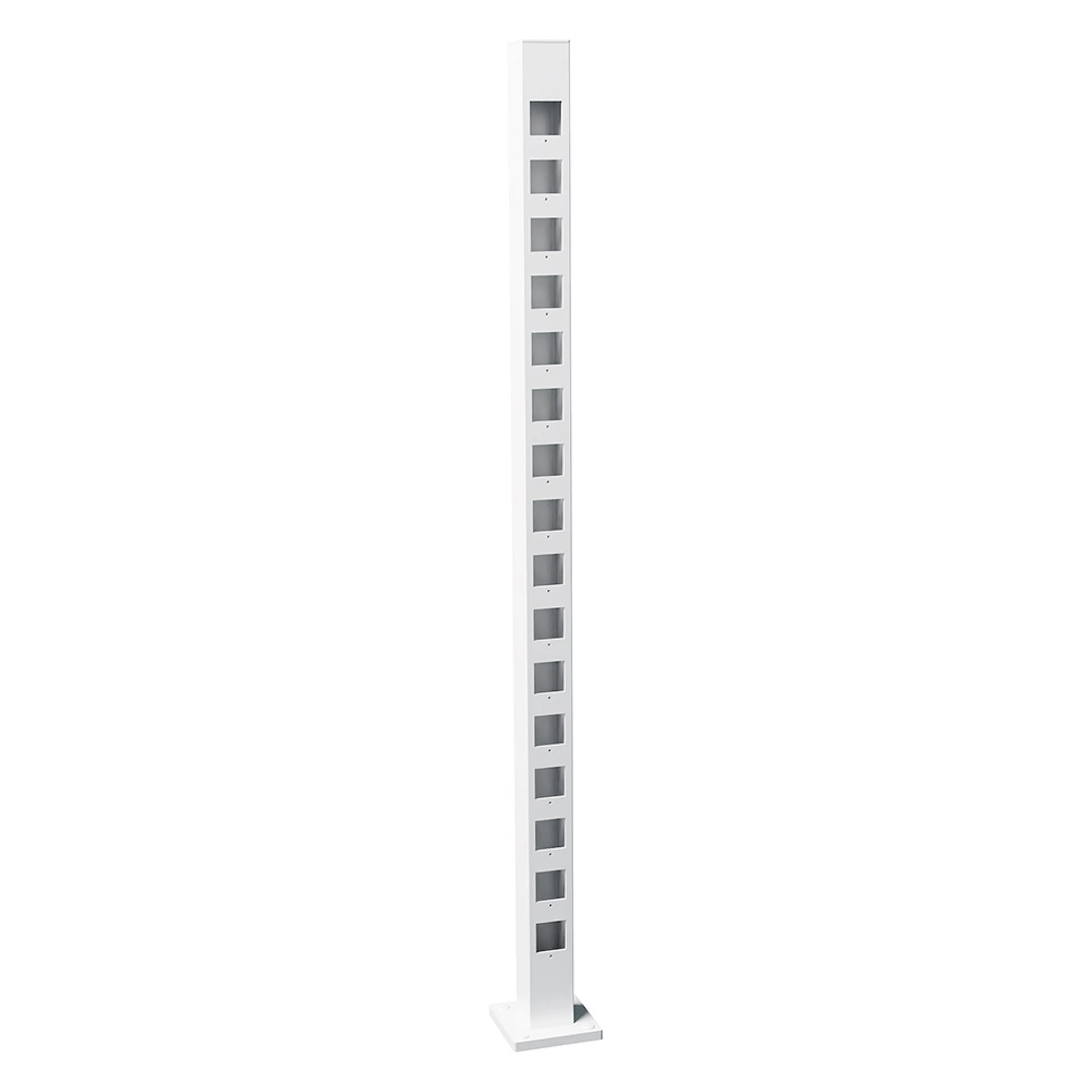 Staketstolpe Furen 1510 mm ändstolpe VIT Höjd: 1510 mm, Vit