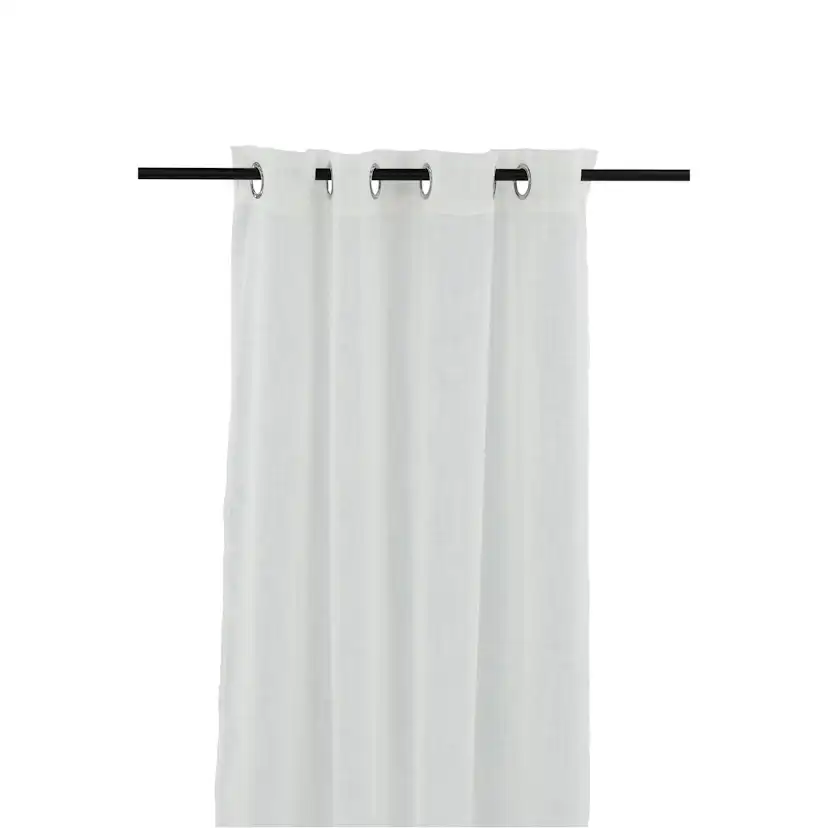 Kaya Curtain Polyester/fake linen - White - 140*290 - Eyelet Vit, Längd: 290 cm