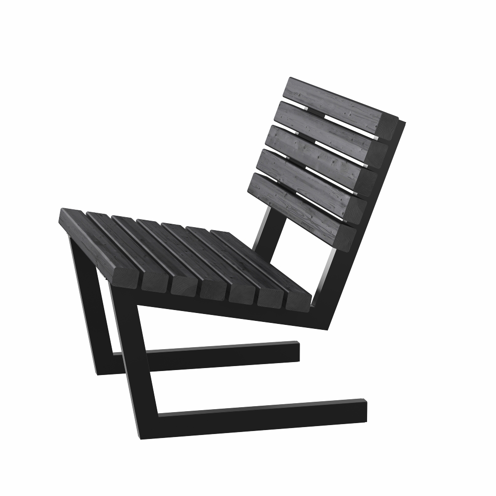 Stol PLUS Siesta Living 75 cm Svart