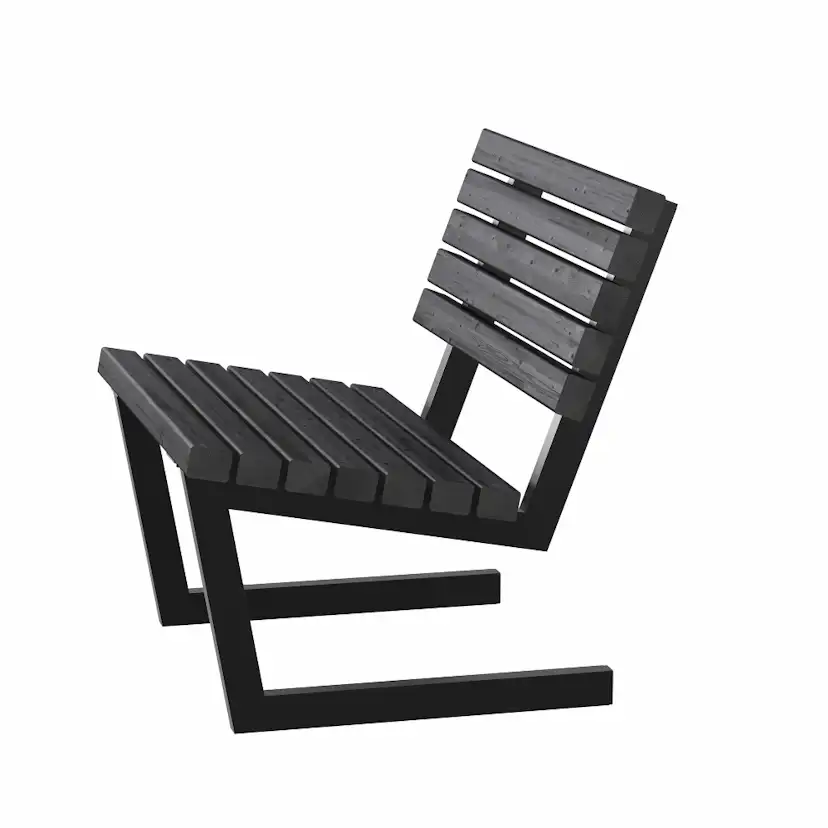 Stol PLUS Siesta Living 75 cm Svart